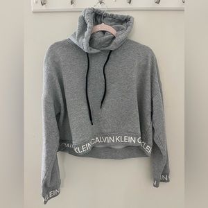 Calvin Klein Gray, Cropped Hoodie